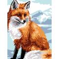 Kit Canevas Luc blanc 25/30cm - Renard - 47