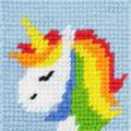 Kit canevas soudan 20x20 rainbow la licorne - 1000