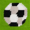 Kit canevas enfant soudan 20x20 Com'1 Id&eacute;e ballon de foot - 1000