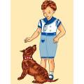 Kit Canevas Luc blanc 25/30cm Paul et son chien - 47