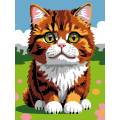 Kit Canevas Luc blanc 20/25cm - chat - 47