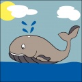 Kit canevas soudan enfant baleine - 47