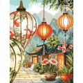 Canevas Luc antique 50/65 - lanternes vietnamiennes - 47