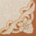 Napperon ovale coton blanc non bordé - 47