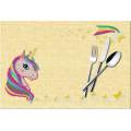 Set de table point compte aïda pvc - Licorne - 47