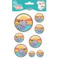 Sticker textile Aladine médaillon hippo - 470