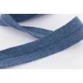 Bande jersey prépliée Edge 3,2 cm bleu jeans - 495