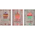 Kits - 3 tableautins assorties "Cupcakes" lot 1 - 55