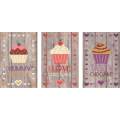 Kits - 3 tableautins assorties "Cupcakes" lot 2 - 55