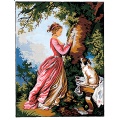 Canevas 45 x 65 cm - Chiffre d'amour(Fragonard) - 55