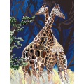 Canevas 45 x 65 cm - Girafes au grand cur(Marchi) - 55