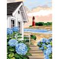 Canevas 45 x 65 cm - la cabane du phare - 55
