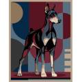 Canevas 65/80 -  dobermann - 55