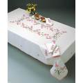 Nappe ovale coton blanc 140/200 sans dentelle - 55