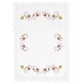 Nappe ovale coton blanc 140/200 sans dentelle - 55