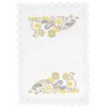 Nappe ovale coton blanc 140/200 sans dentelle - 55