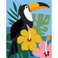 Kit canevas p&eacute;n&eacute;lope blanc - toucan - 55