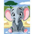 Kit canevas pénélope -eléphant - 55