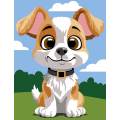 Kit canevas pénélope -chien - 55