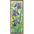 Canevas 25/60 - Les iris fleurs mauves - 55