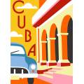 Canevas 30/40 - type affiche Cuba - 55
