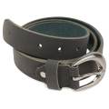 Ceinture femme cuir nubuck 30 mm gris fonc&eacute; - 62