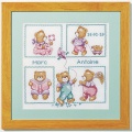 Kit - Tableau de naissance- Oursons - 64