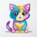 Kit point compté - Chat multico 16 x 16 cm - 64