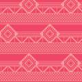 Tissu gamme azteque rouge - 64