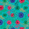 Tissu Daisy turquoise - 64