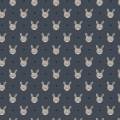 Tissu petit lapin ardoise - 64