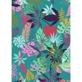 Tissu feuillage tropical paon - 64