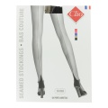 Bas couture bicolore porte jarretelle t5 noir/taupe - 66