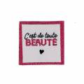 Etiquettes à coudre "beauté" x4 - 70