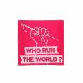 Etiquettes à coudre "who run the world" x4 - 70