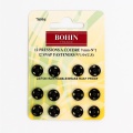 Bouton pression cart.12 noir 1 - 70