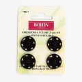 Bouton pression laiton noir 21mm -blister 4- - 70