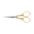 Ciseaux Nogent 9 cm doré à l'or fin perles / étui - 70