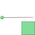 Epingle tête de verre 30 x 0,60 mm x 80 vert pois - 70