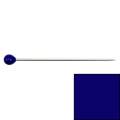 Epingle tête de verre 30x0,60mm x80 bleu cobalt - 70