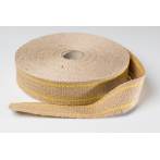 Sangle en jute 40mm rayée jaune - 111