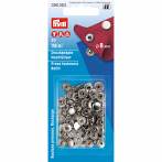 Boutons pression mini 8mm calotte laiton argent - 17