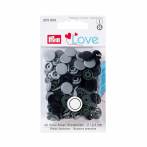 Prym love boutons pression plastique gris 12 mm - 17