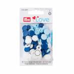 Prym love bout. press. plast. 12,4mm bleu/blanc/bl - 17