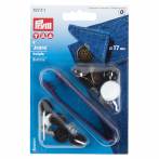 Bouton jean(8)17mm fleur vx laiton - 17