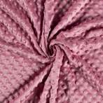 Tissu minky gaufré framboise - 196