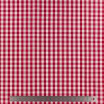 Tissu vichy popeline coton 6/6mm rouge - 283