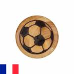 Bouton bois ballon de foot - 408