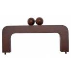 Fermoir rectangulaire en bois marron - 408