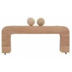 Fermoir rectangulaire en bois naturel - 408